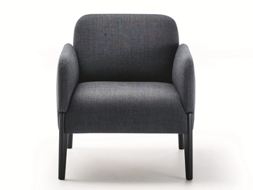 JOIN - Upholstered guest chair with armrests by La Cividina - view 2
